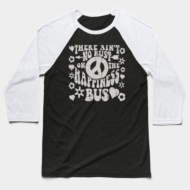 Happiness Bus Baseball T-Shirt by Yule